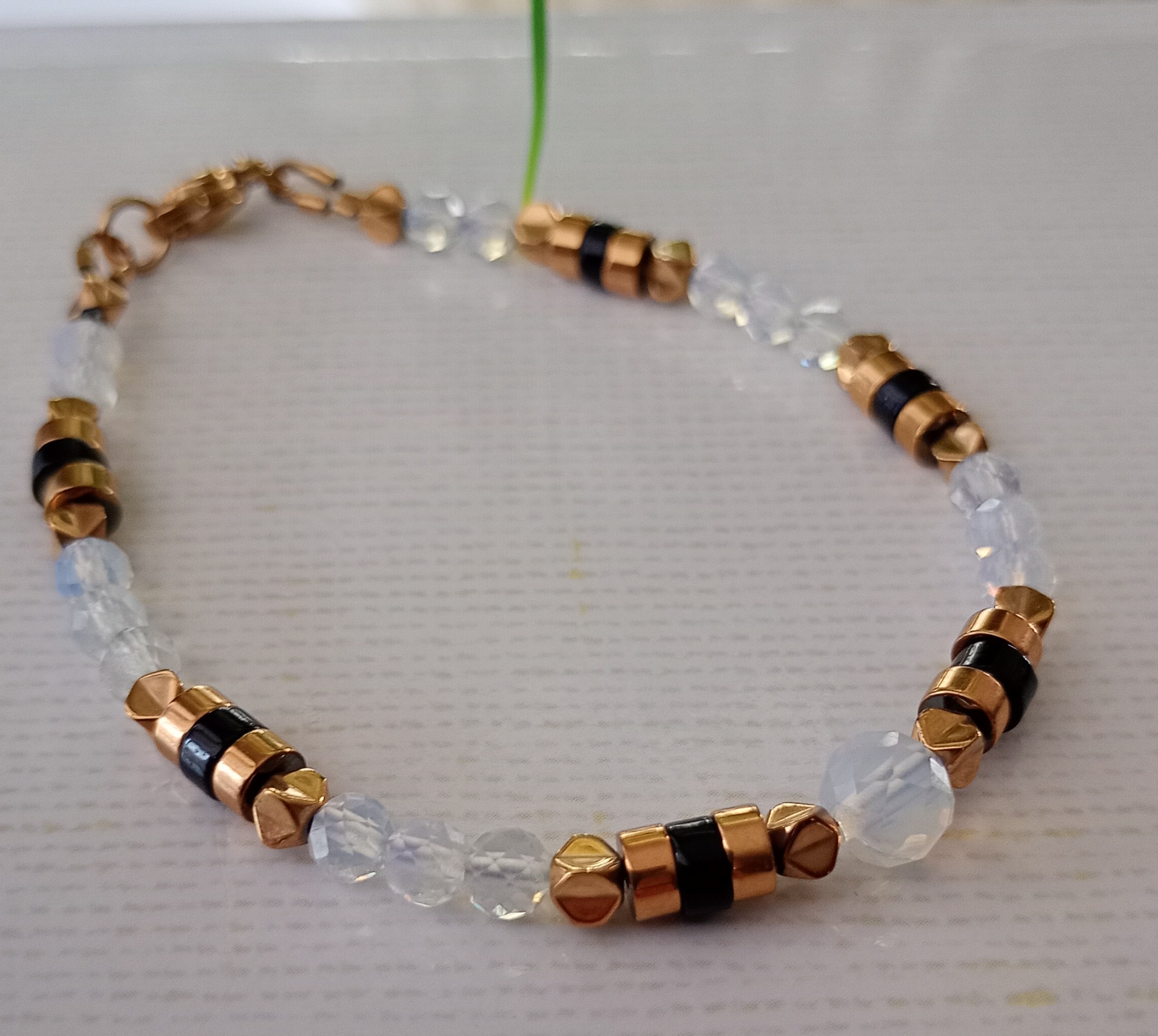 Bransoletka z kamieni naturalnych – Onyks, opal
