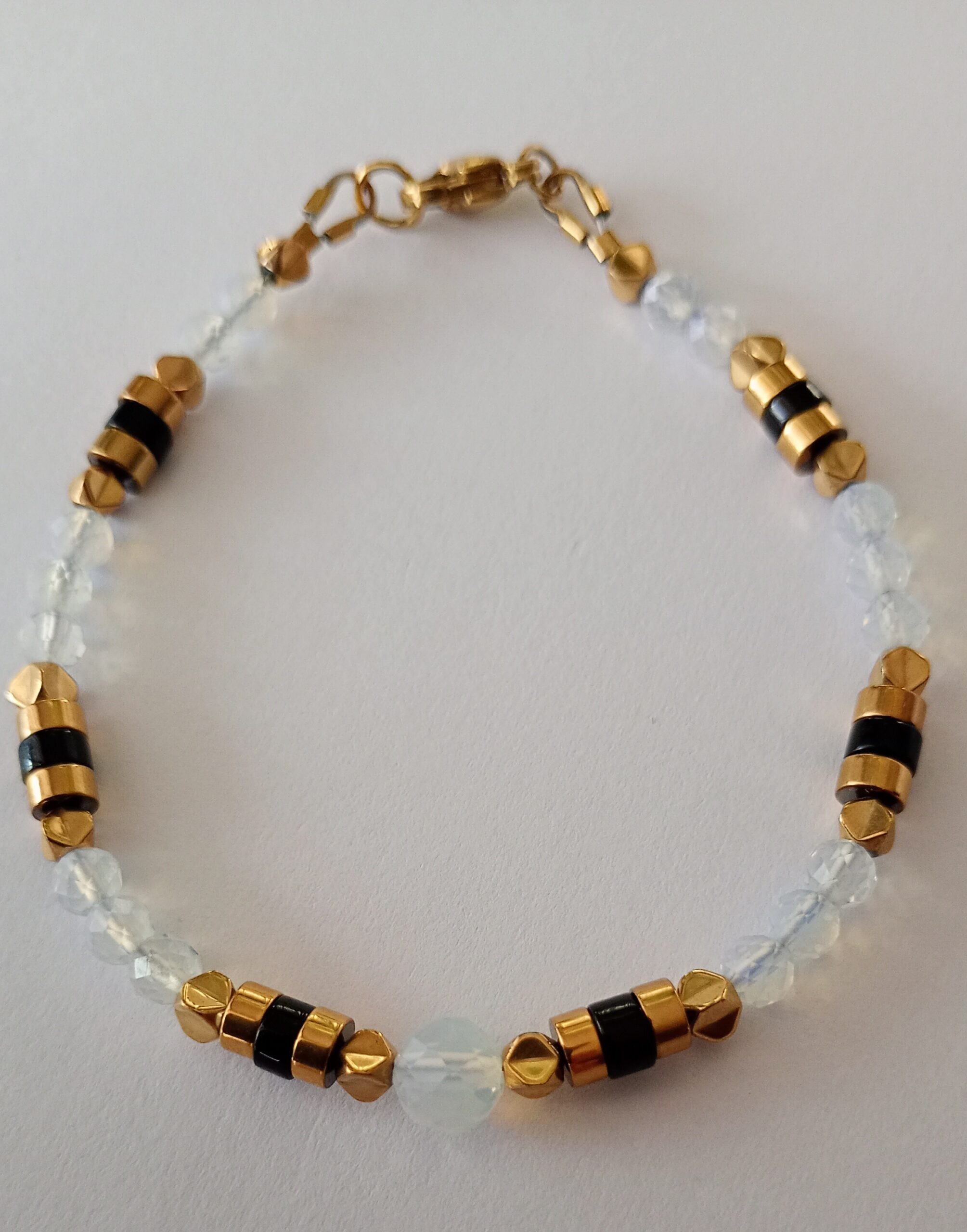 Bransoletka z kamieni naturalnych – Onyks, opal