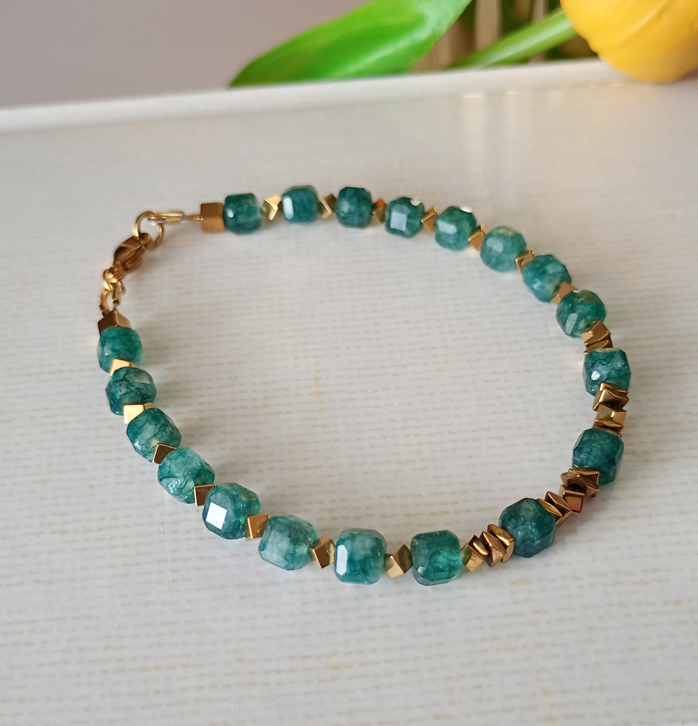 Bransoletka z kamieni naturalnych – Chalcedon